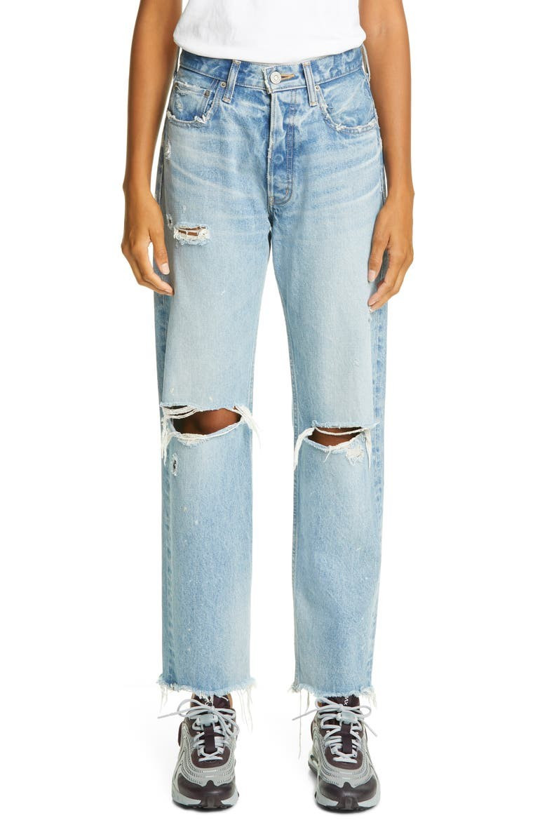 Odessa Ripped Straight Leg Jeans | Nordstrom
