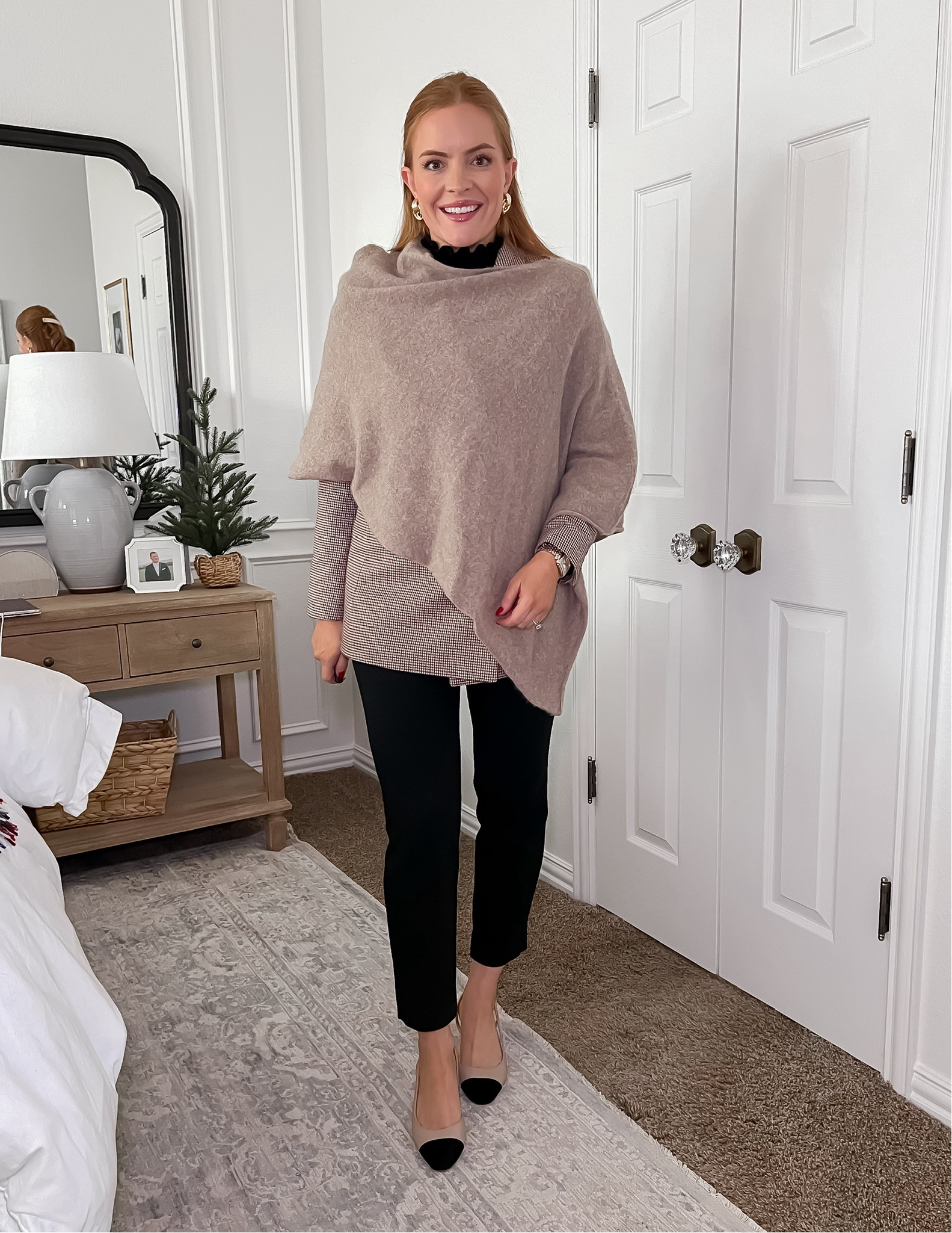 Styling this warm cape over a blazer for a polished and professional look for the office. I love how it adds a layer of warmth and style. ✨

#LTKWorkwear #LTKSeasonal #LTKSaleAlert