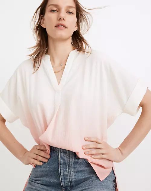 Dip-Dye Lakeline Popover Shirt in Stripe | Madewell