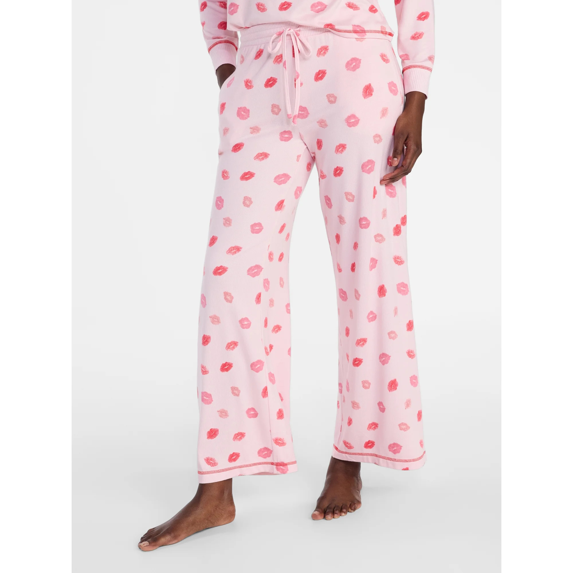 Joyspun Women's Cozy Lounge Collection Hacci Knit Sleep Pants, 29.5'' Inseam, Sizes XS-3X | Walmart (US)