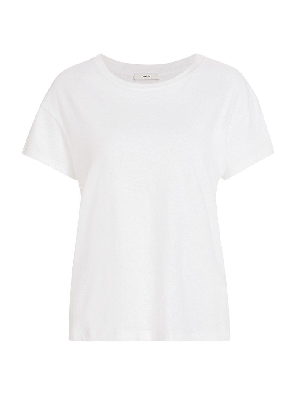 Vince Easy Cotton-Linen T-Shirt | Saks Fifth Avenue