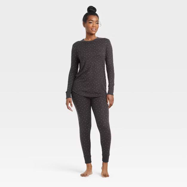 Women's Cozy Long Sleeve Top and Pants Pajama Set - Stars Above™ | Target