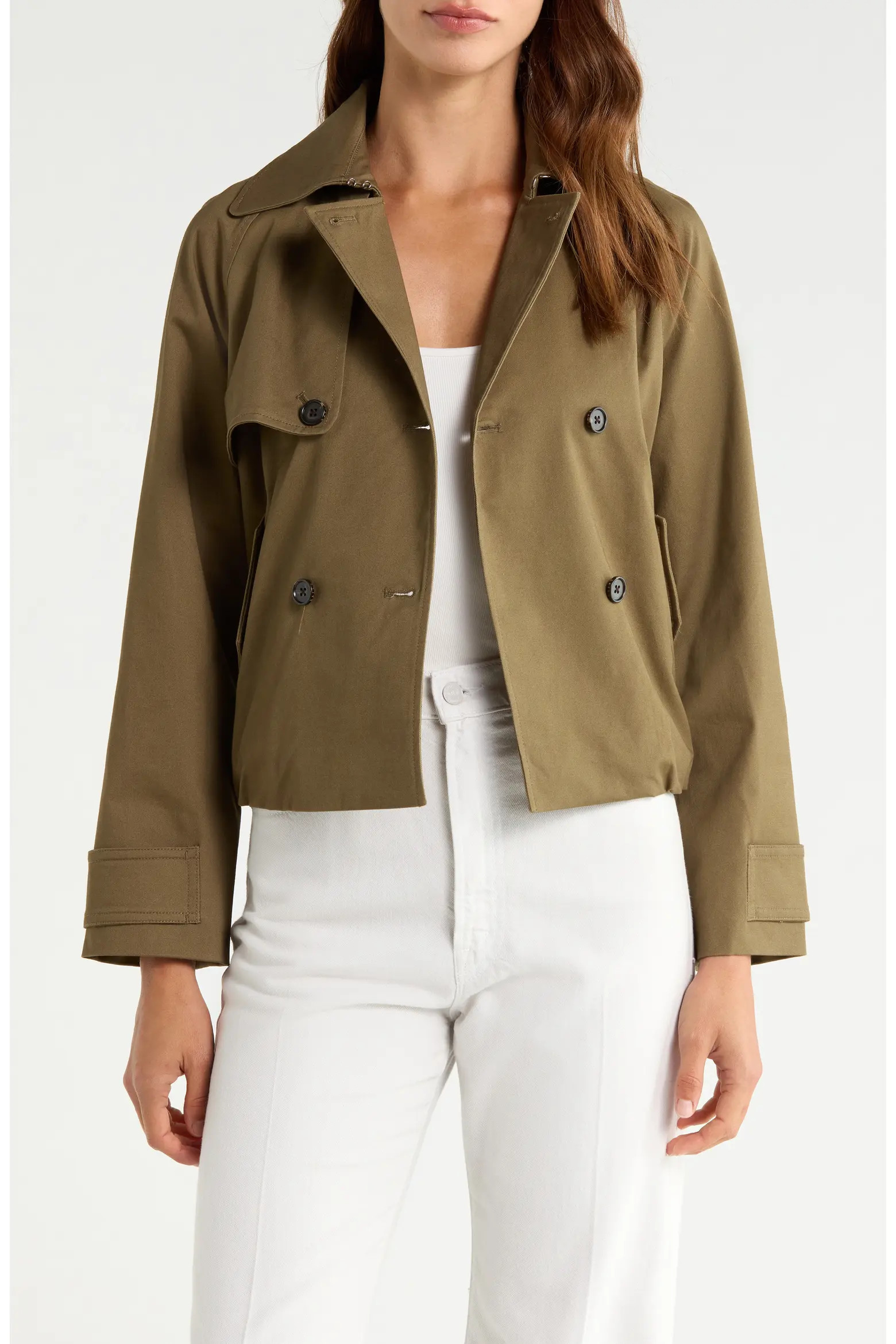 Jett Check Crop Trench Coat (Women) | Nordstrom | Nordstrom