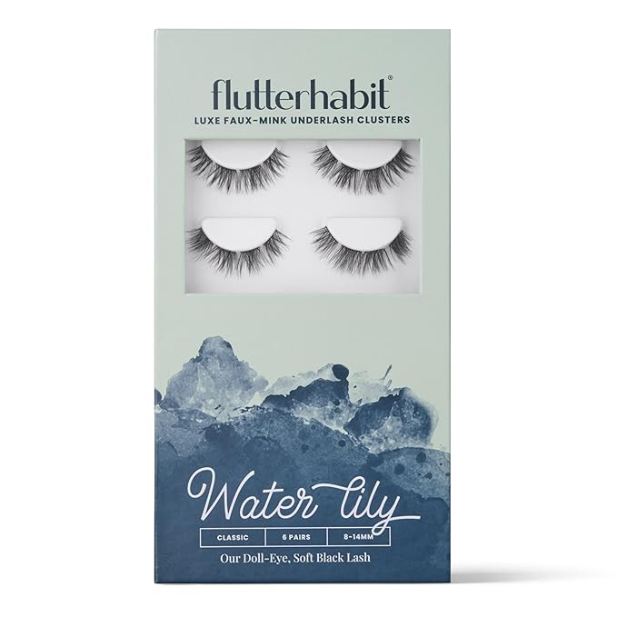 FlutterHabit Water Lily Lash Clusters for Women, Salon Quality At Home Eyelashes Extension Kit, 6... | Amazon (US)