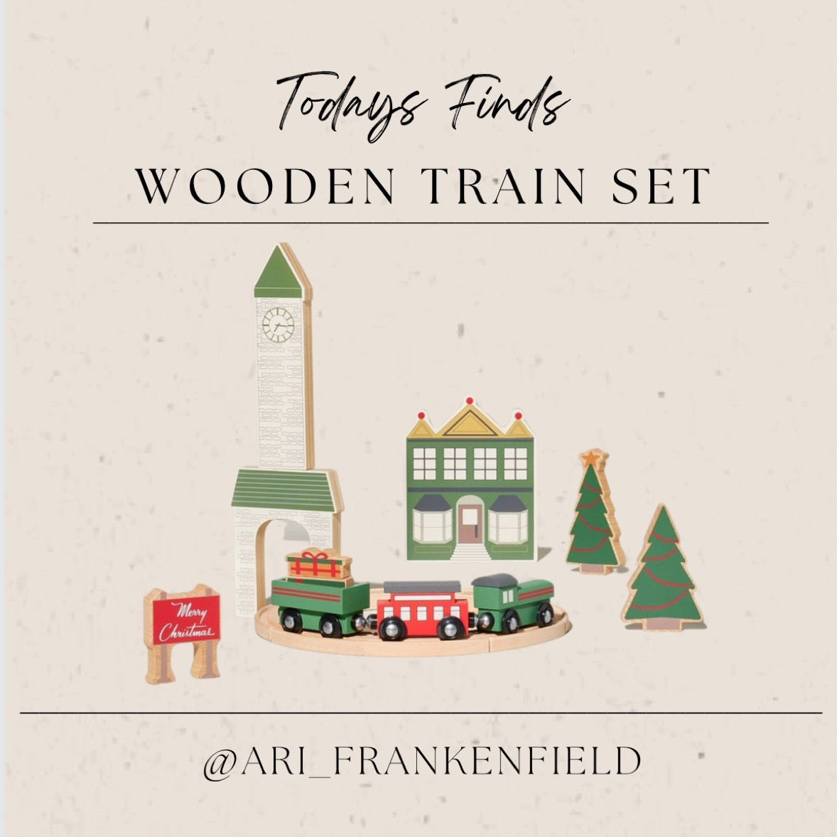 Love this little wooden train set! Such a cute little gift idea. 

#LTKfindsunder50 #LTKSeasonal #LTKkids