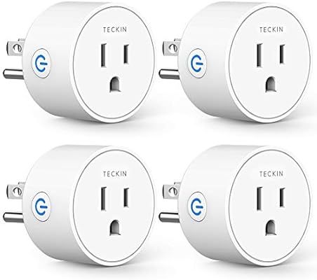 Smart Plug Compatible with Alexa Google Assistant for Voice Control, Teckin Mini Smart Outlet Wif... | Amazon (US)