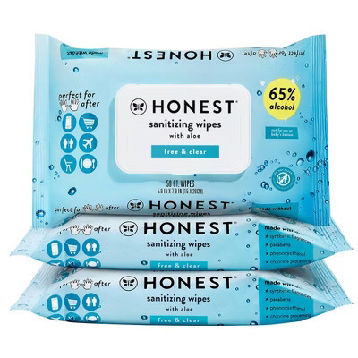 The Honest Company Alcohol Hand Sanitizing Wipes - 3pk/150ct | Target