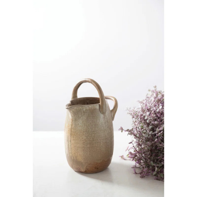 Jhaiden Stoneware Watering Pitcher with Handles in Reactive Glaze | Wayfair North America