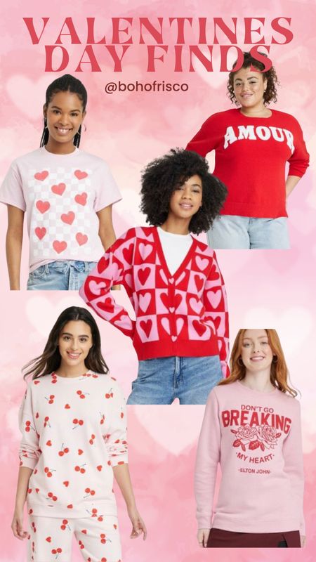 Valentine’s Day outfit ideas - plus size mid size women’s outfits - pink and red, hearts, cardigans - millennial fashion 

#LTKplussize #LTKSeasonal #LTKmidsize