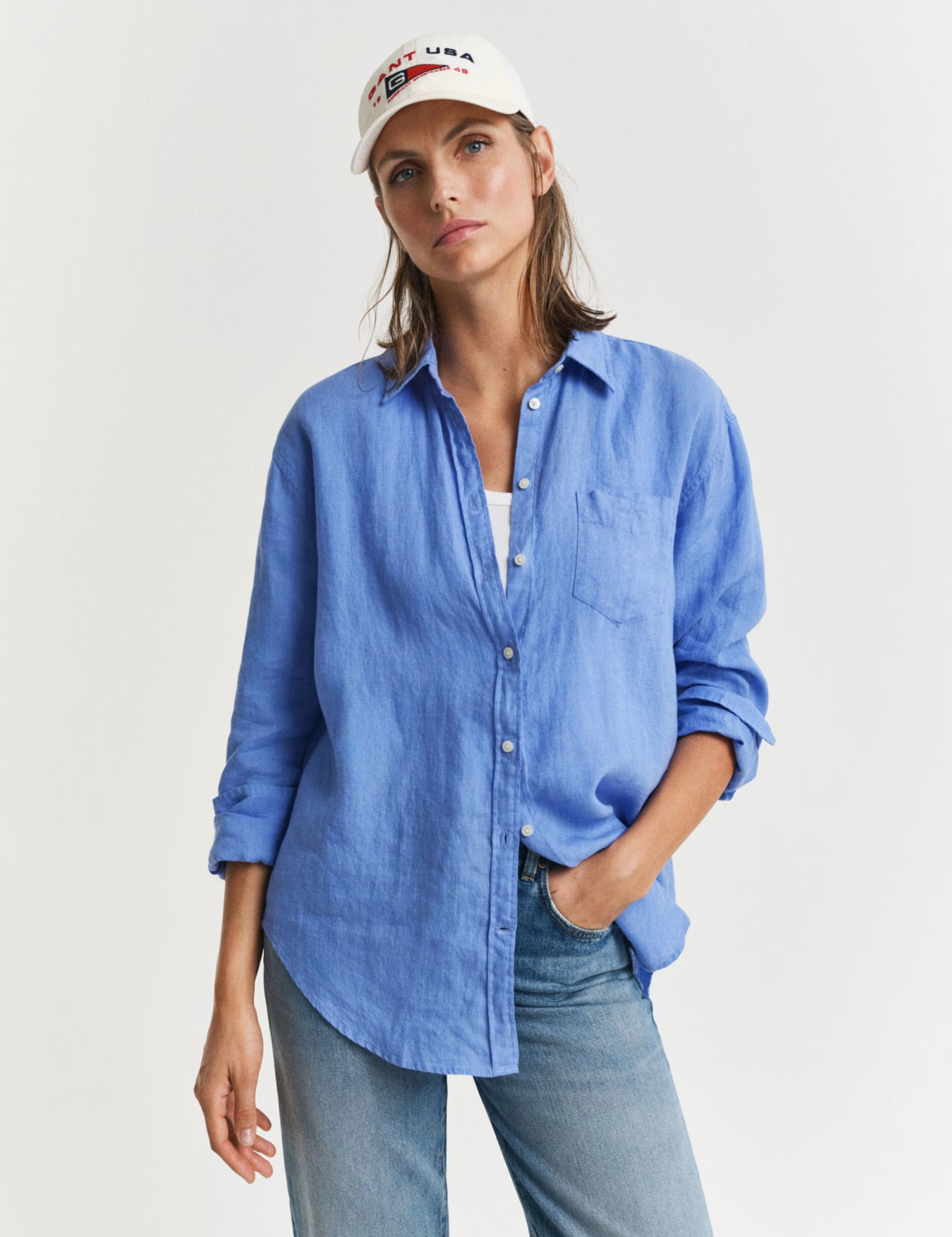 Pure Linen Relaxed Fit Shirt | GANT | M&S | Marks & Spencer (UK)