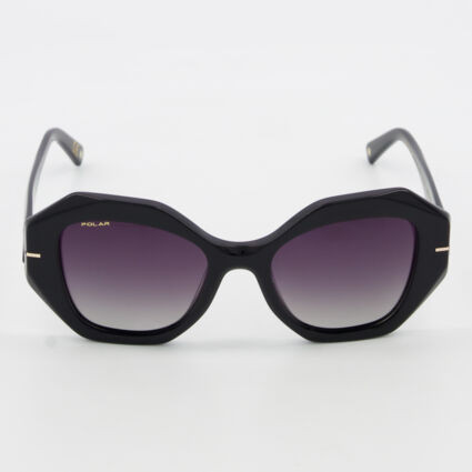 Black Branded Octagon Sunglasses | TK Maxx