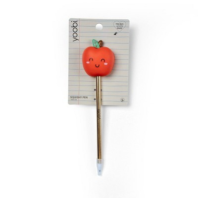 Yoobi Novelty Ballpoint Pen Squishy Topper Apple B;ack | Target