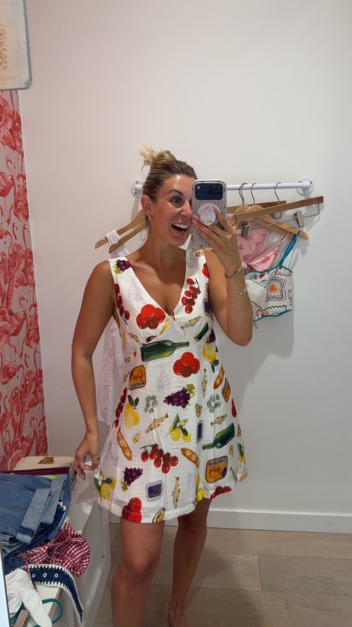 SUPER cute dress with foods on it on sale now! I am in size small

#LTKootd #LTKSaleAlert #LTKPetite