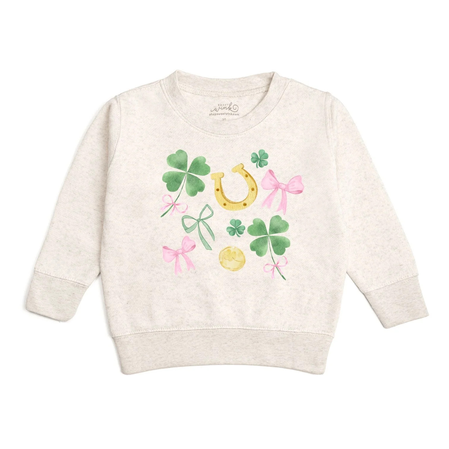 Sweet Shamrock St. Patrick's Day Sweatshirt - Natural Heather | Sweet Wink