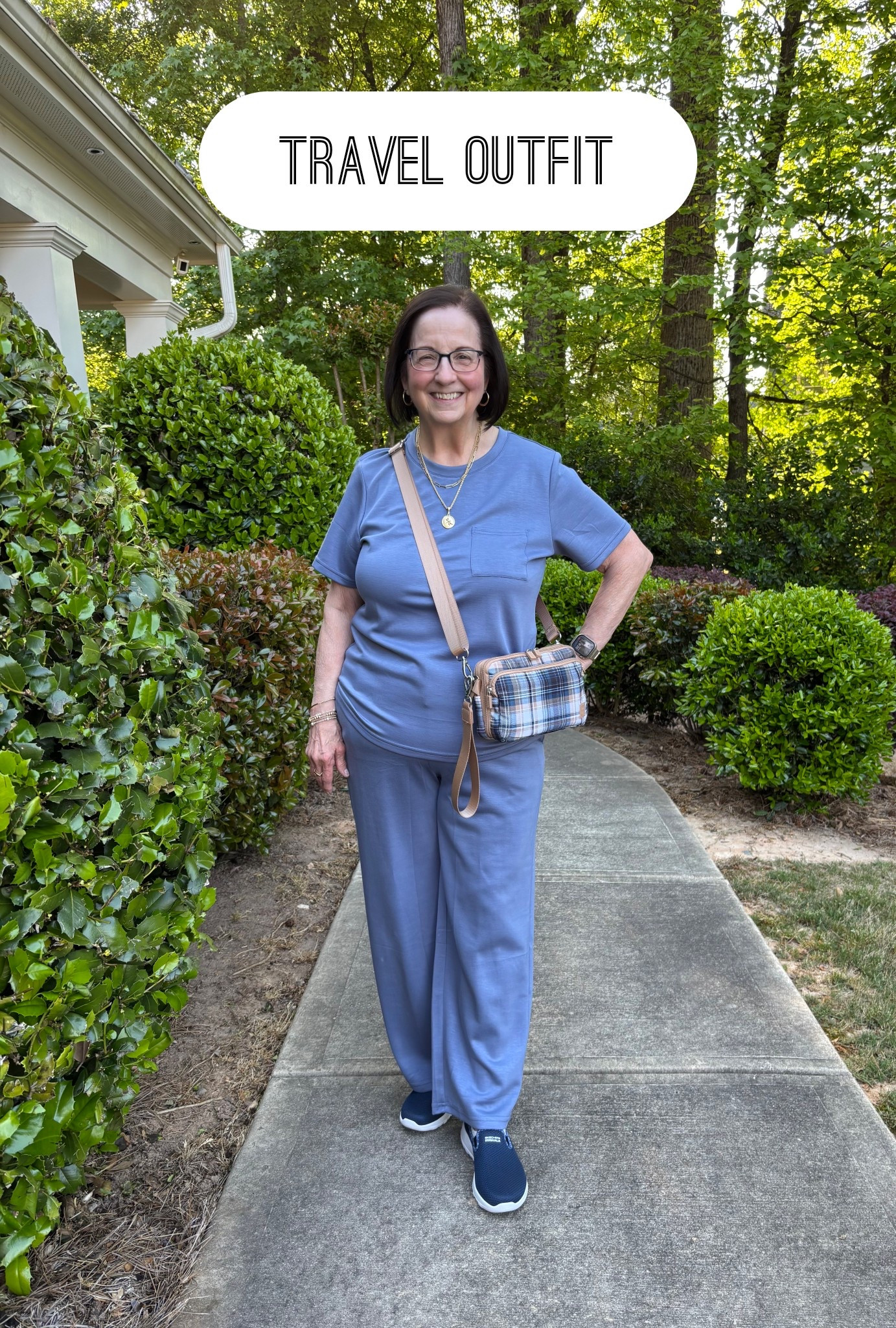 Travel Outfit from Amazon
Shoes are Skechers
Bag is IKWHIP from @QVC 