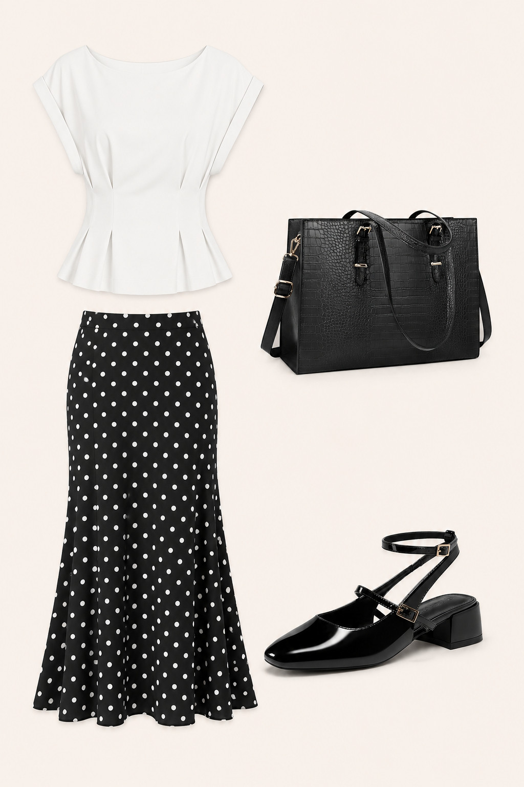 Polished but still feminine 🎀
Obsessed with classic black and white pieces lately for chic office outfits, internship looks, and elevated everyday style. This outfit feels timeless, flattering, and so easy to recreate for work, dinners, meetings, or a classy summer outfit moment. Everything is linked on my LTK ✨ 

 #LTKdayinmylife #LTKootd #LTKWorkwear