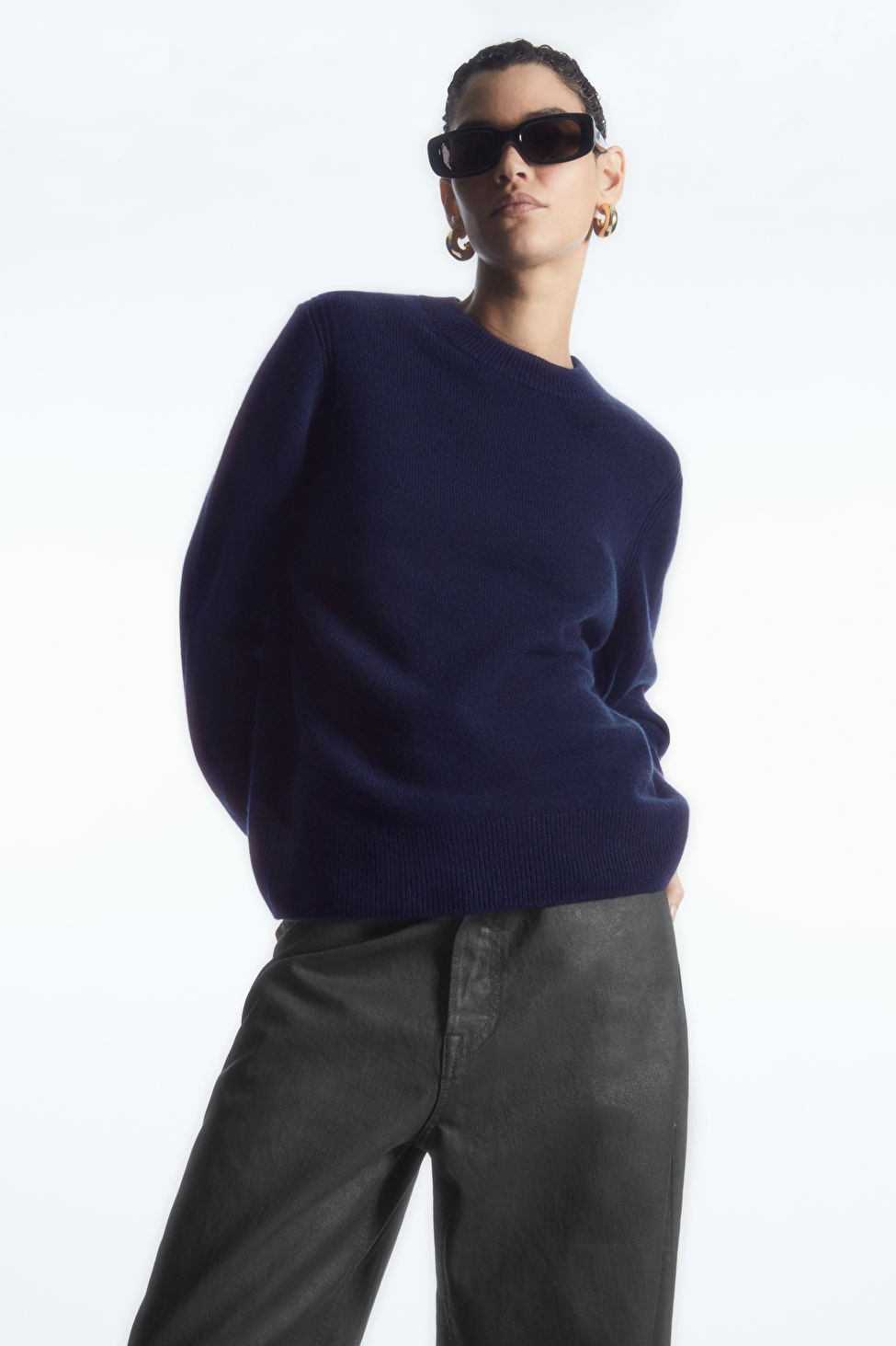 PURE CASHMERE JUMPER - NAVY - COS | COS UK
