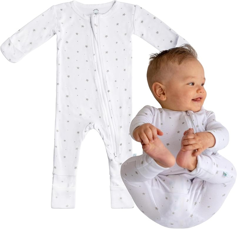 DREAMLAND BABY Bamboo Viscose Baby Pajamas (0-24 months). Ultra Soft Viscose Sleepers with 2-Way ... | Amazon (US)