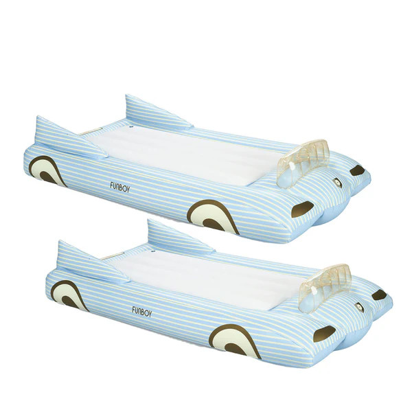 Kids Air Mattress Blue Convertible, 2-Pack | FUNBOY