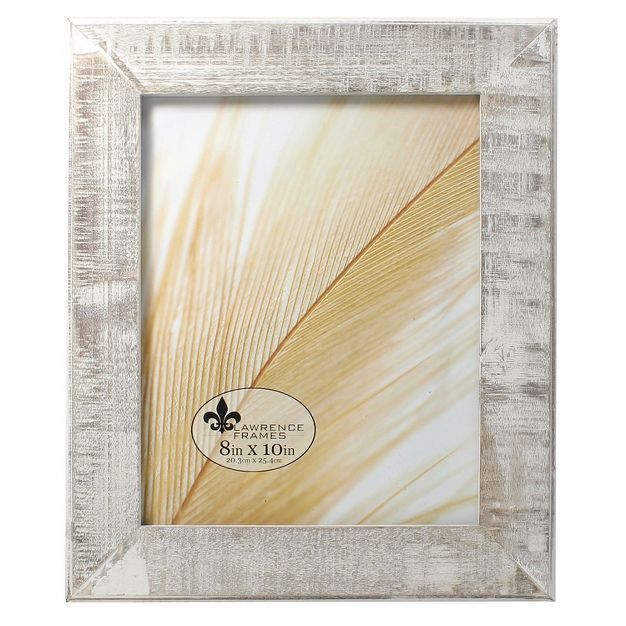 Lawrence Frames 8x10 Distressed Gray Wood With White Wash Picture Frame 734080 | Target