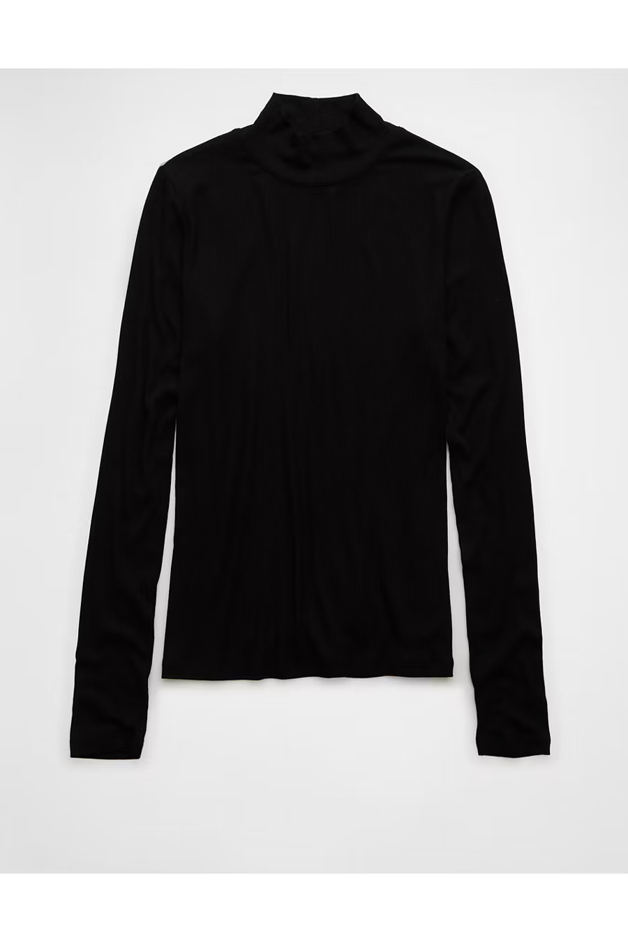 AE Soft Sexy Long-Sleeve Mock Neck T-Shirt Women's Black XL | American Eagle Outfitters (US & CA)