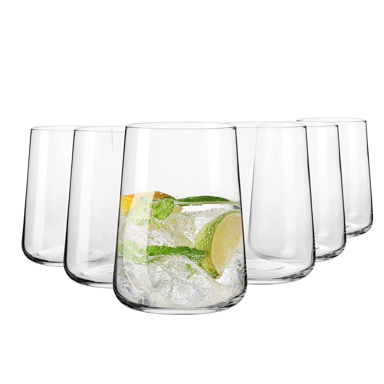 Krosno Water Glasses, Set of 6, 16.6 fl oz, Water Drinks Juice, Infinity Collection, Lead-Free Li... | Amazon (US)