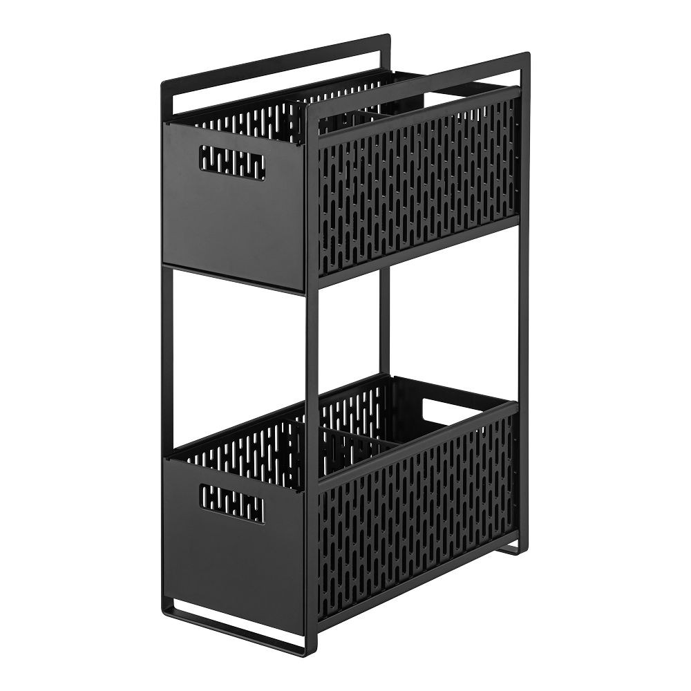Yamazaki Two-Tier Cabinet Storage Basket | West Elm (US)