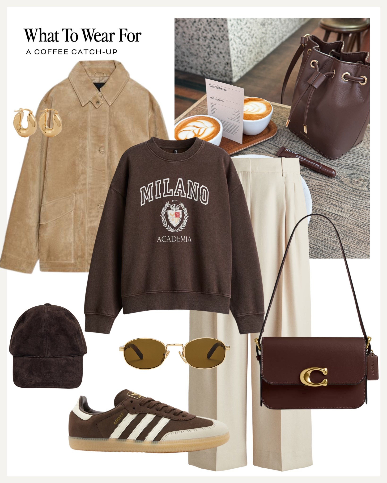 A coffee date ☕️ 

Suede jacket / tailored trousers / brown sweatshirt / adidas sambas 

#LTKautumn #LTKstyletip #LTKuk