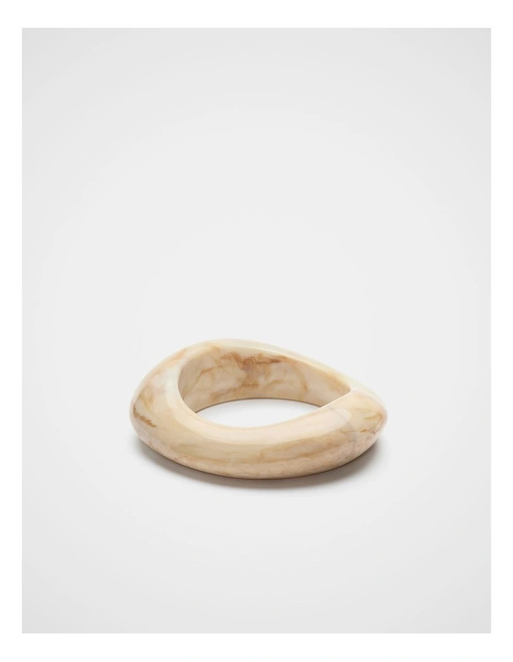 Seed HeritageAbstract Resin Bangle in Coconut Cream | Myer