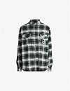 Plaid fleur de lys cotton shirt | Selfridges