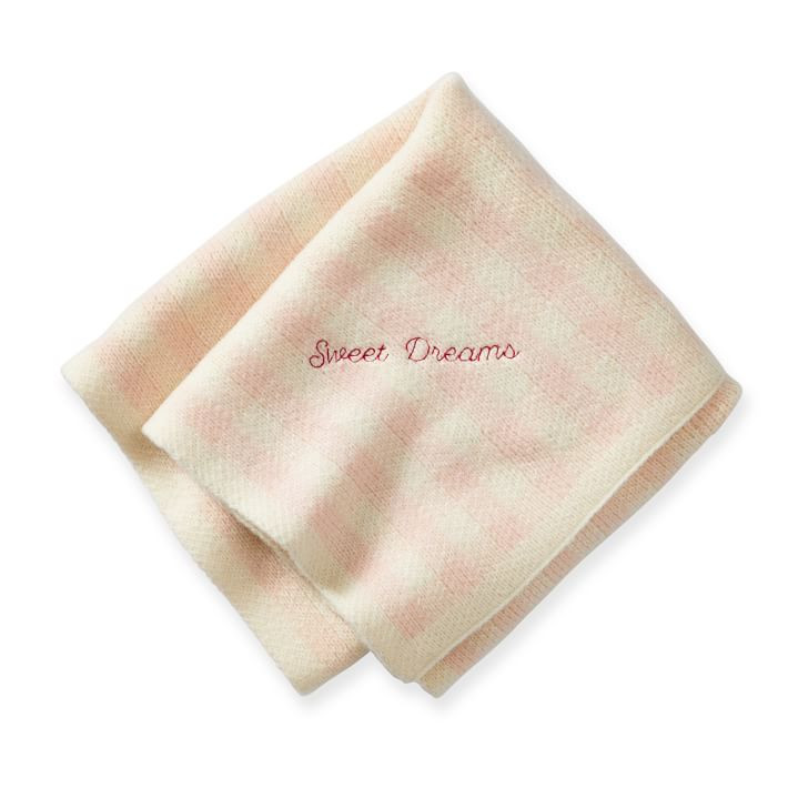 Gingham Knit Baby Blanket | Mark and Graham