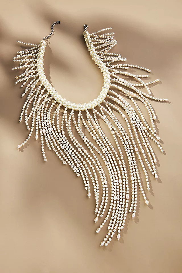 Cascading Fringe Statement Necklace | Anthropologie (US)