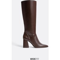 Stradivarius Overknee-Stiefel mit Absatz BRAUN 38 | Stradivarius DE