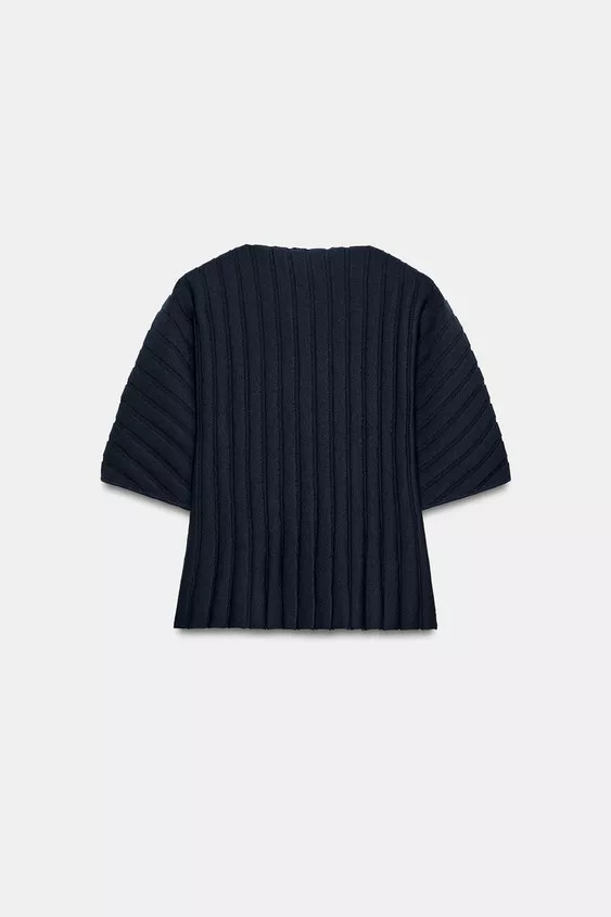 PUFF SLEEVE RIB KNIT TOP | Zara Canada