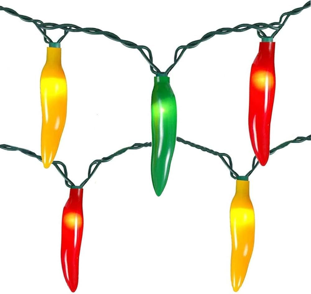 Chili Pepper Lights 13.6Ft Multicolor Chili Pepper String Lights 35 Chili Pepper UL Listed for Ou... | Amazon (US)