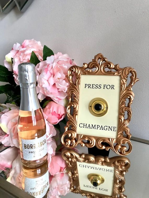 Press for Champagne bell sign decor | Etsy (US)