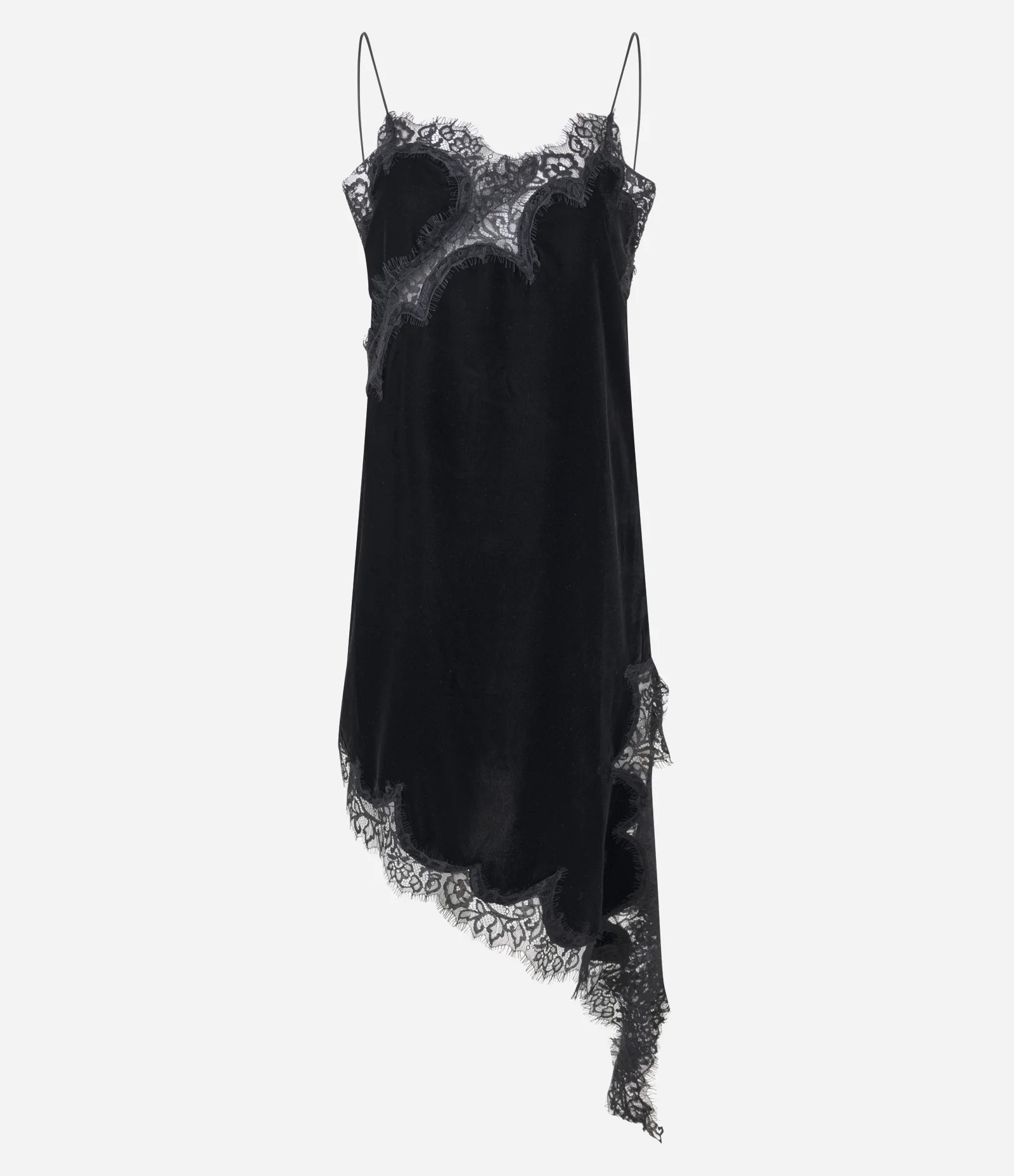 Vestido Curto em Veludo com Renda e Ponta Anthracite - Lojas Renner | Renner (BR)