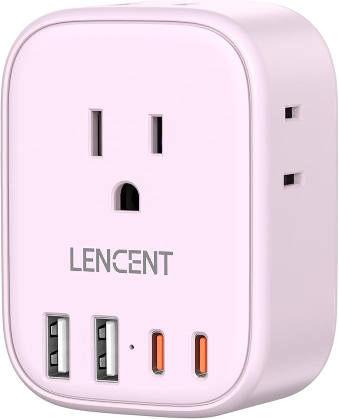 LENCENT Multi Plug Outlet Extender with USB C, 4 AC Electrical Outlet Expander with 4 USB Charger... | Amazon (US)