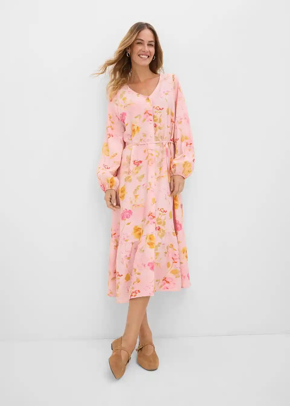 Midikleid aus softem Viskose-Mix | Bonprix DE