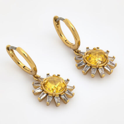 Gold Tone Embellished Sun Earrings | TK Maxx