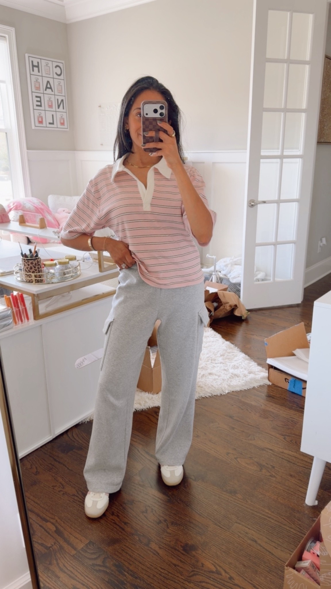 Target striped polo shirt 
Easy outfit inspo

#LTKootd #LTKmomlife #LTKSaleAlert