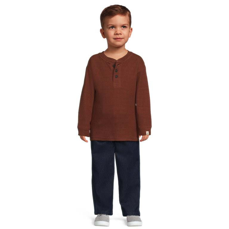 easy-peasy Toddler Boys Long Sleeve Top and Pants Set, 2-Piece, Sizes 12M-5T | Walmart (US)