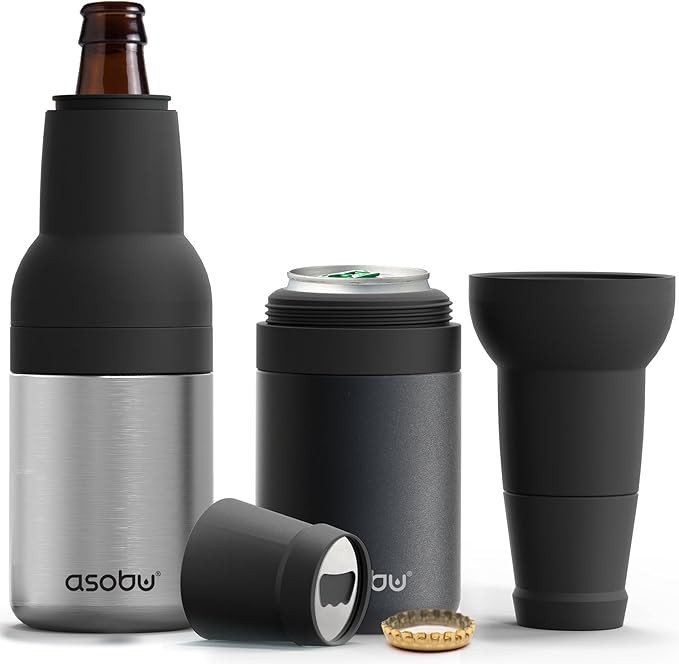 Asobu Frosty Beer 2 Go Vacuum Insulated Double Walled Stainless Steel Beer Can and Bottle Cooler ... | Amazon (US)