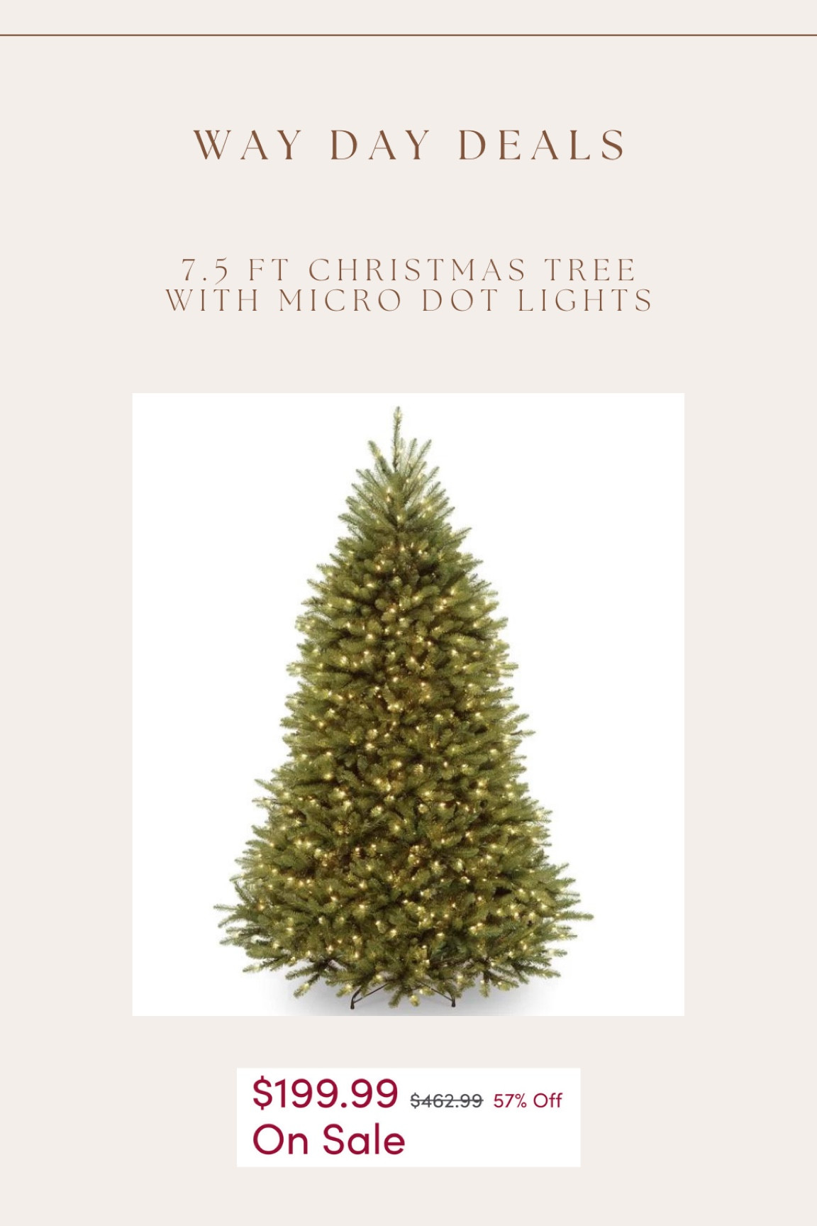 One of the best prices I’ve seen for the trending “micro dot” or “fairy light” Christmas trees! 
