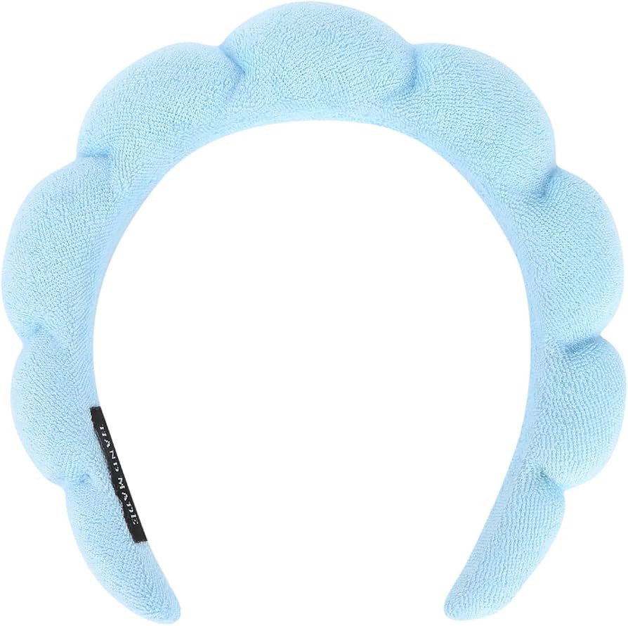 Women Spa Headband, Blue - Soft and Comfortable Headband for Washing Face, Makeup Removal, Yoga, ... | Amazon (US)