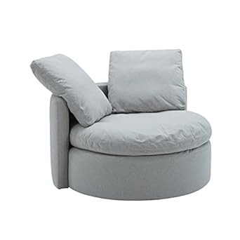 Amazon Brand – Stone & Beam Alende Deep Swivel Living Room Accent Chair, 46''W, Light Grey | Amazon (US)