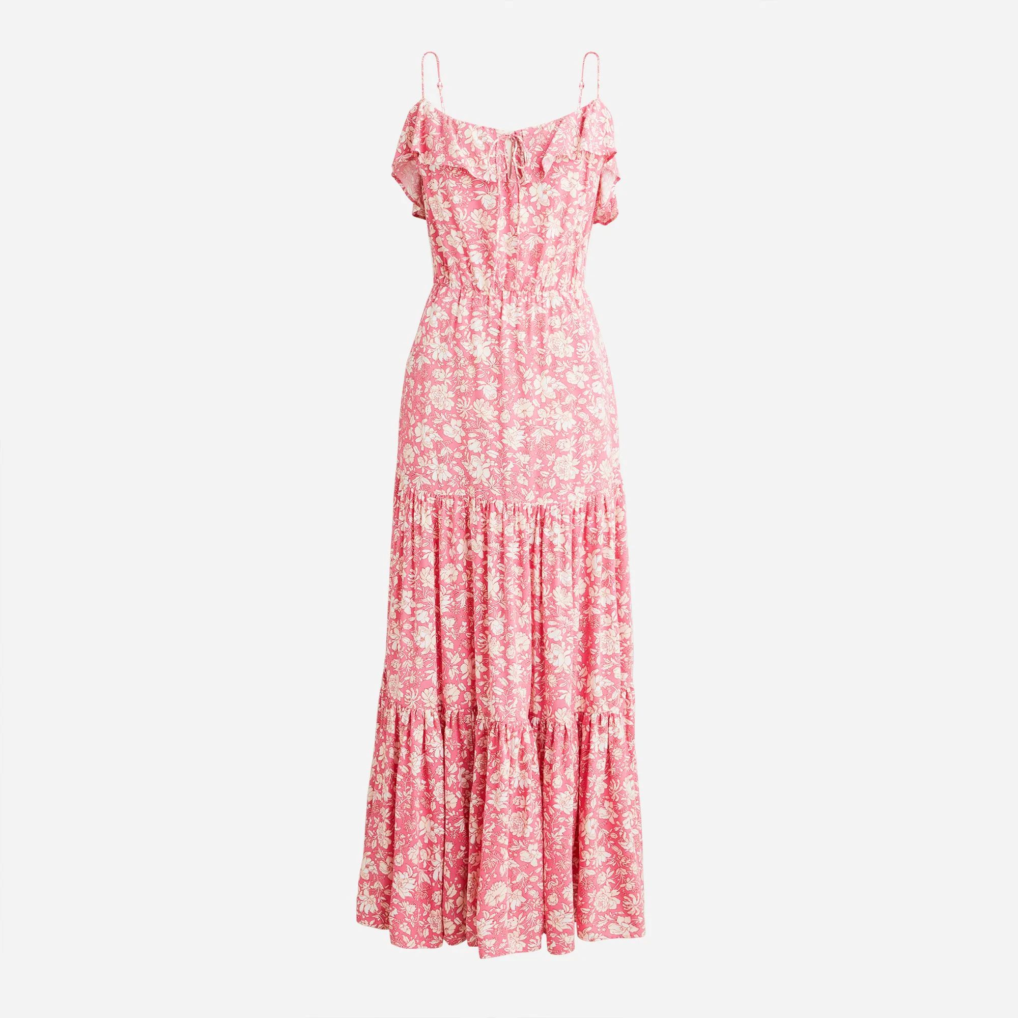 Tiered maxi dress in tossed floral | J.Crew US