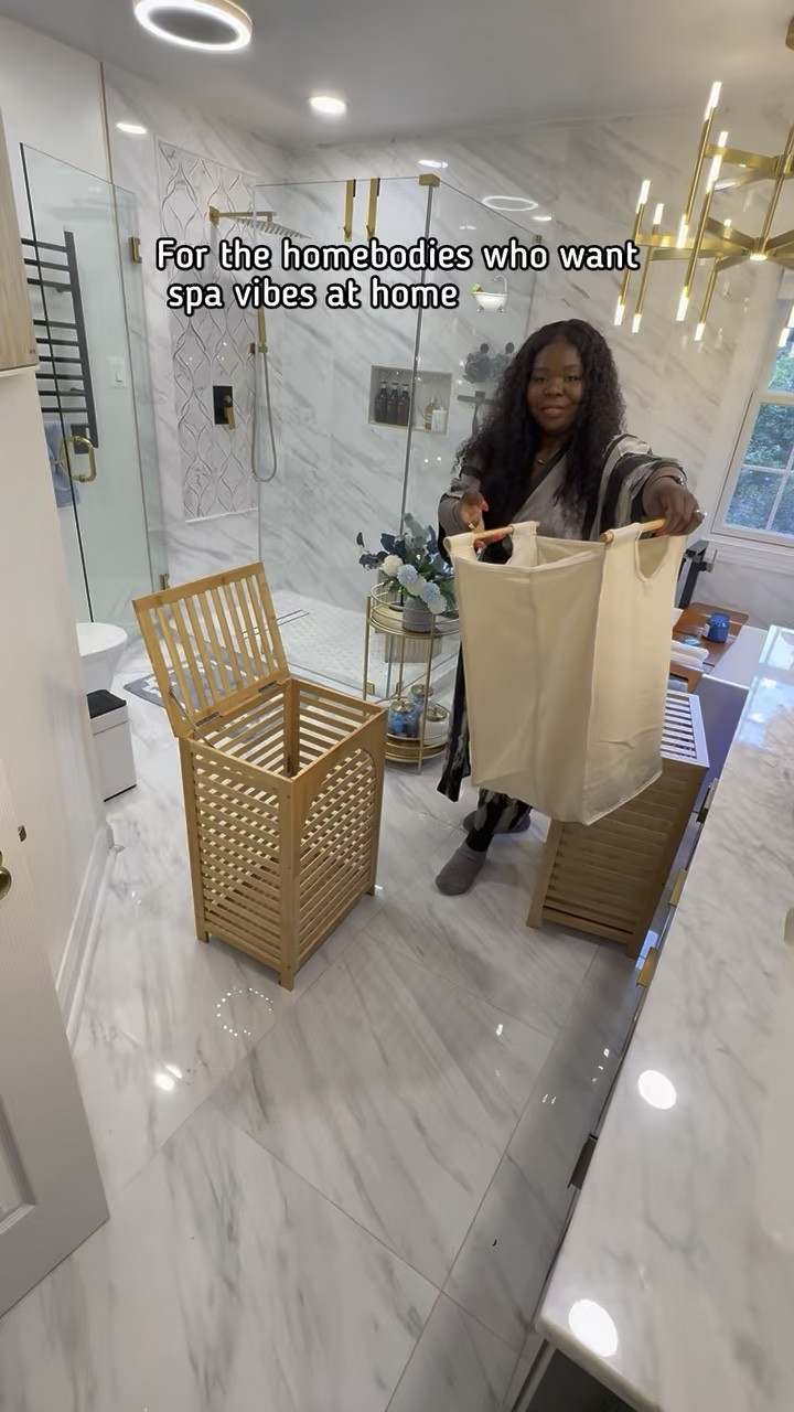 Pro tip: mixing wooden elements in the bathroom gives that homey vibe 👌🏾

#LTKHome #LTKSaleAlert