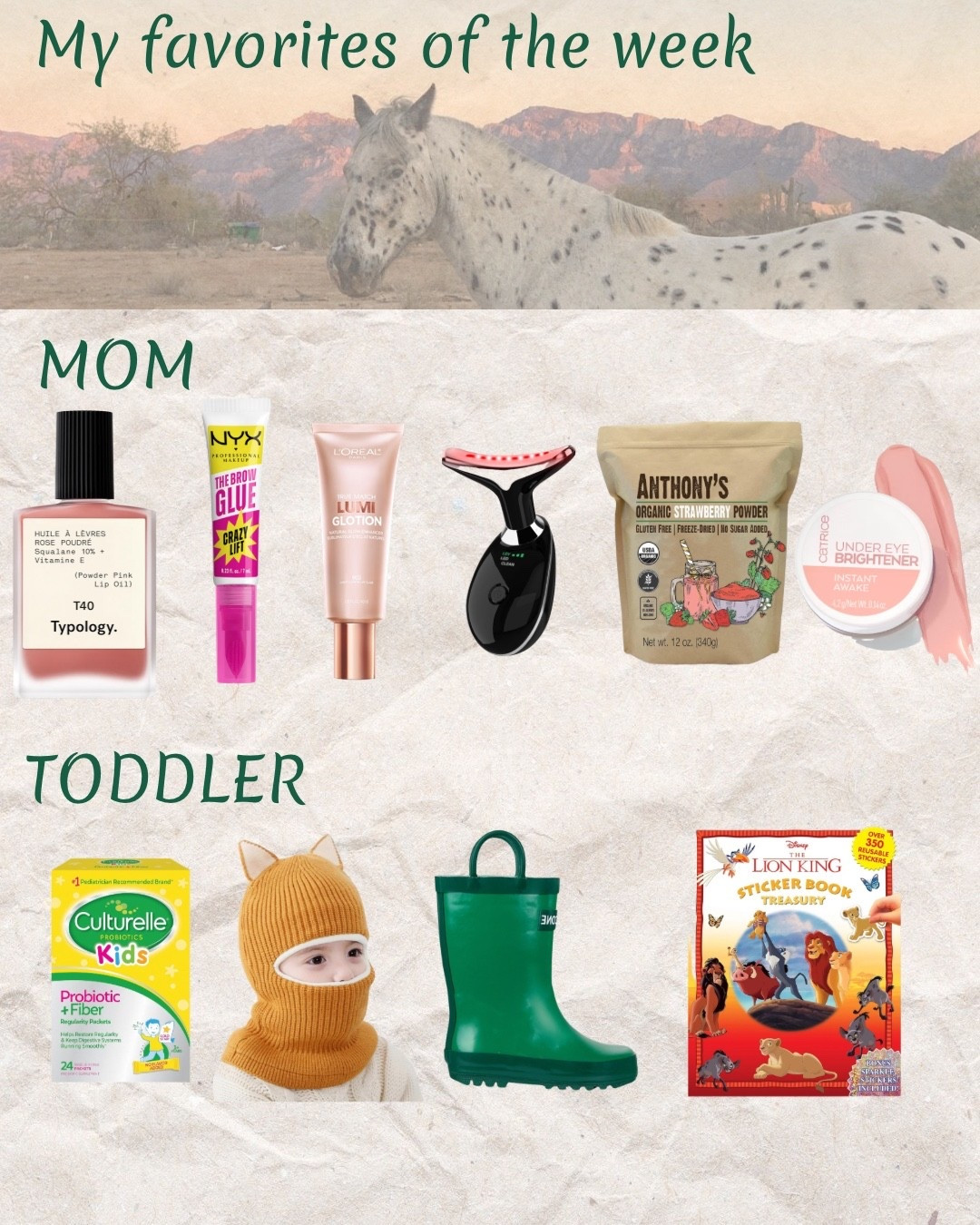 Favorite things we used this week. Mom & toddler 

#LTKgrwm #LTKmomlife #LTKBeauty