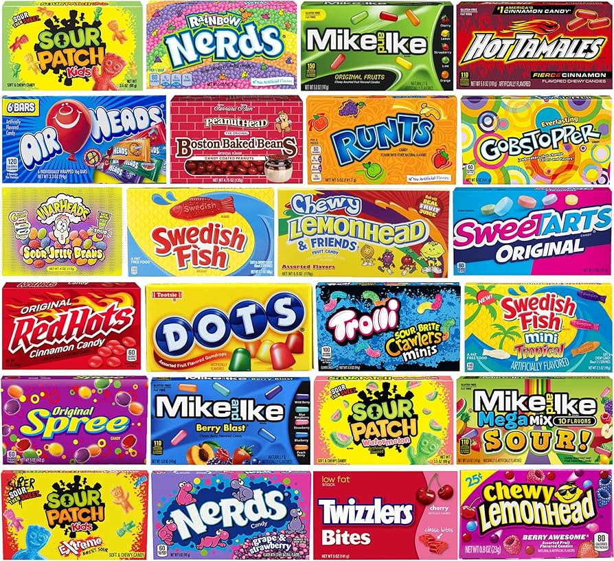 Movie Theater Candy - Assorted Candy Variety Pack - 24 Large Theater Size Boxes Including Airhead... | Amazon (US)